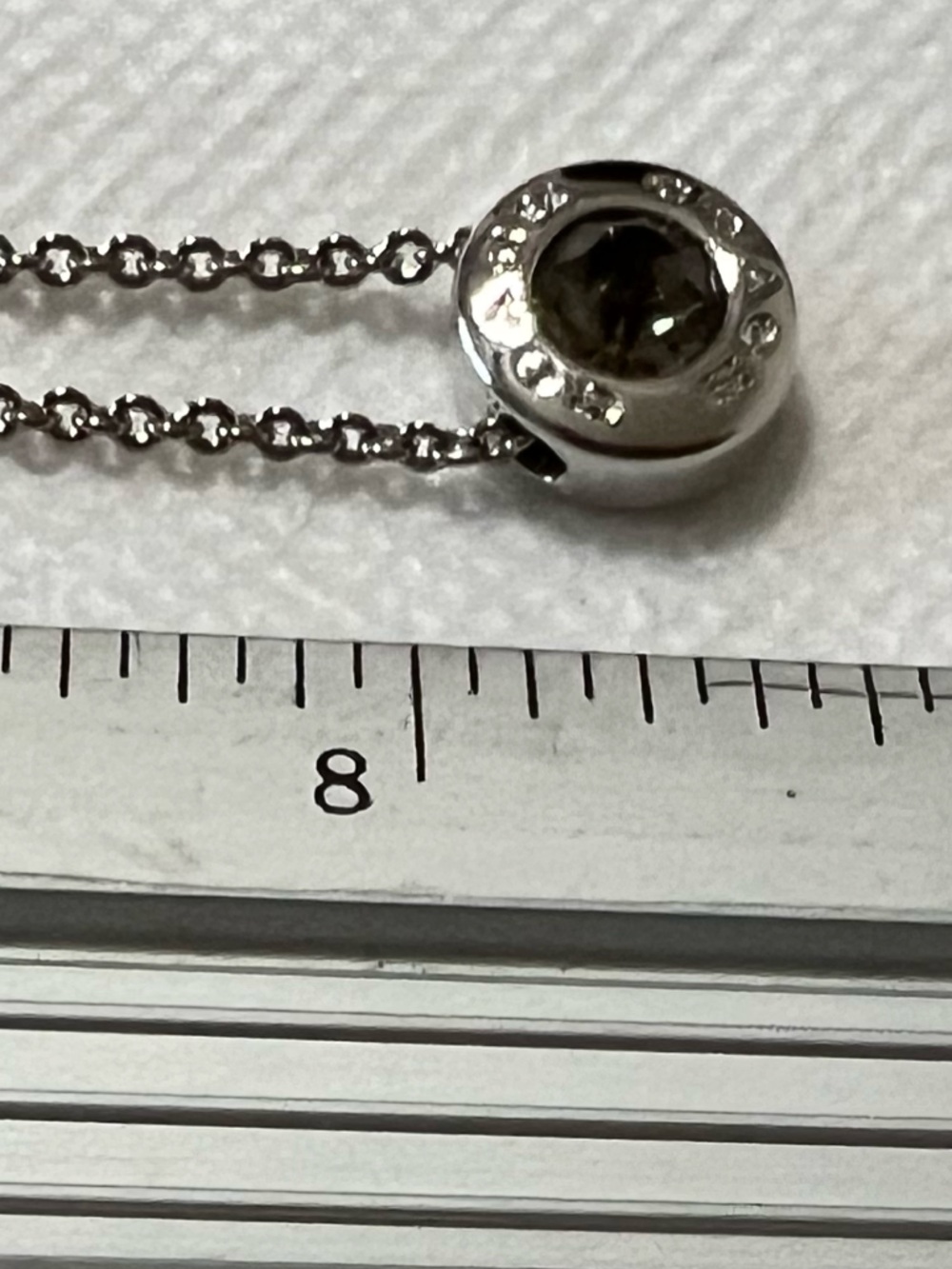 COACH Silver-Tone Crystal Accent Pendant Necklace - Picture 5 of 7